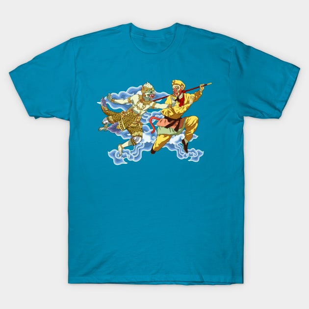 Eastern Mythological Primates T-Shirt by Zid